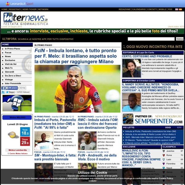 FC Inter News - FC Inter News - tutte le notizie nerazzurre, aggiornate 24H.