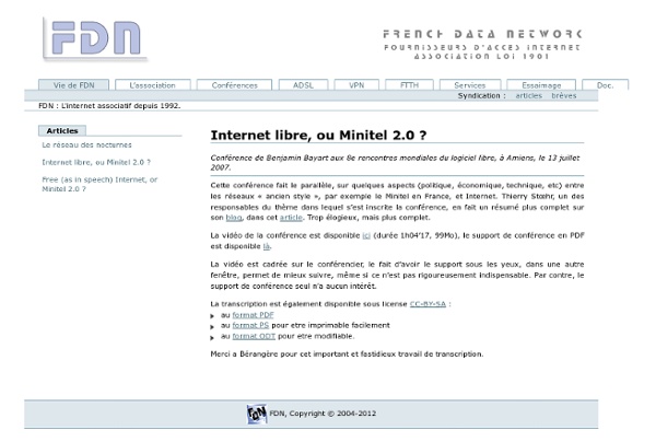 Internet libre, ou Minitel 2.0 ?