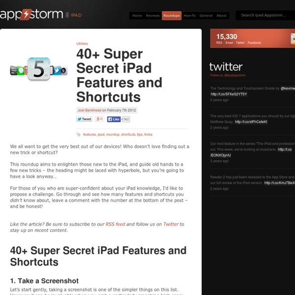 40+ Super Secret iPad Features and Shortcuts