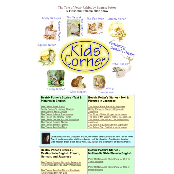 Kids' Corner - Featuring the Stories of Beatrix Potter (and more!)