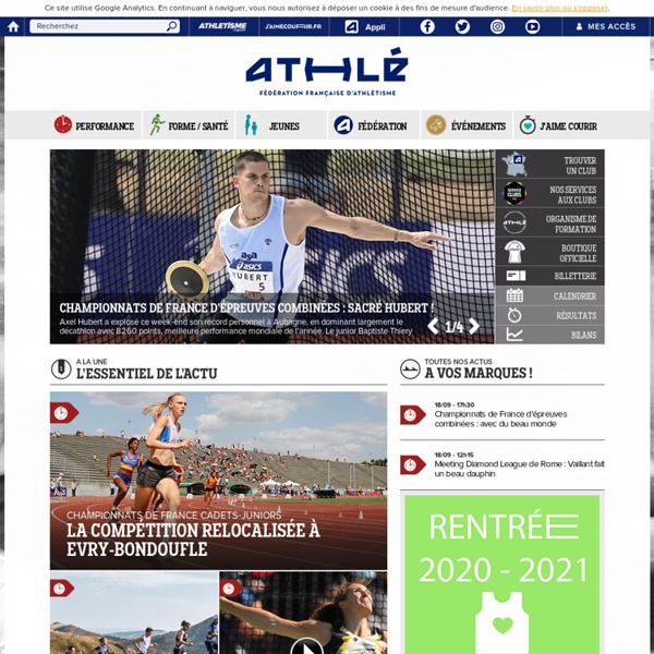 Site officiel de la Fédération Française d'Athlétisme