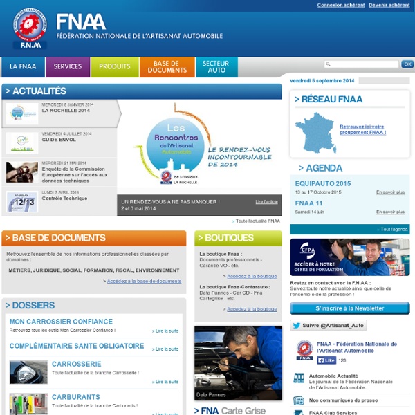 FNAA - Fédération Nationale de l'Artisanat Automobile > Accueil