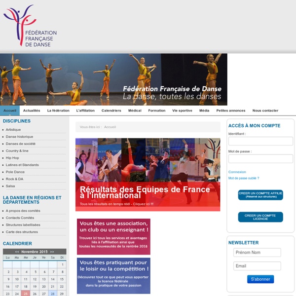 Fédération Française de Danse (FFD) - La Danse, Toutes les Danses
