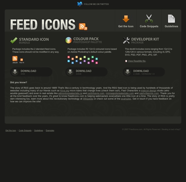 Feed Icons - Home of the Standard Web Feed Icon