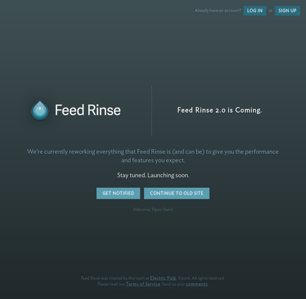 FeedRinse : fliltrer et trier ses flux RSS