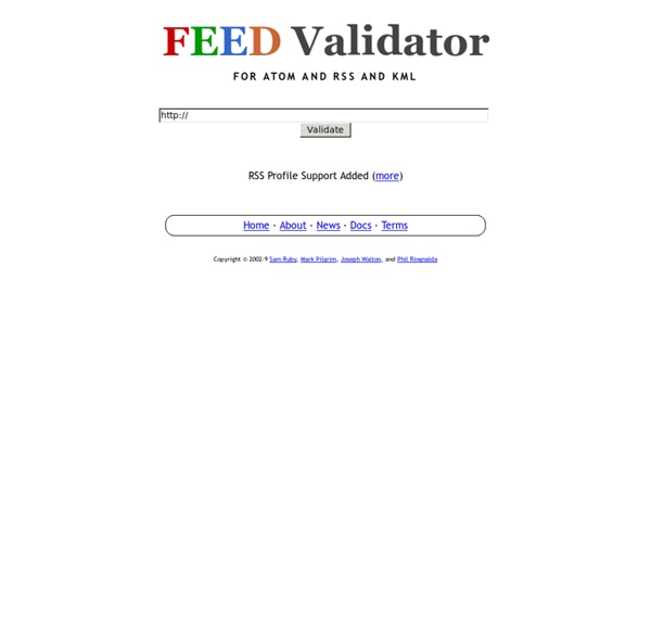 Feed Validator for Atom and RSS