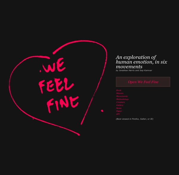 We Feel Fine / by Jonathan Harris and Sep Kamvar