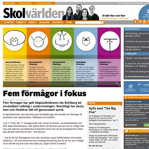 Fem förmågor i fokus