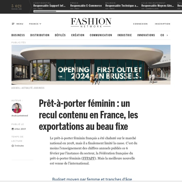 Prêt-à-porter féminin : un recul contenu en France, les exportations au beau fixe - Actualité : business (#1064824)