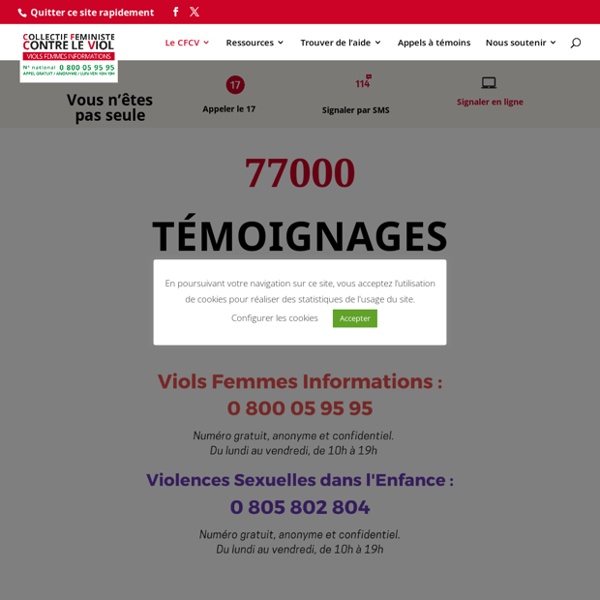 Viols Femmes Informations 0 800 05 95 95 - CFCV contre le viol