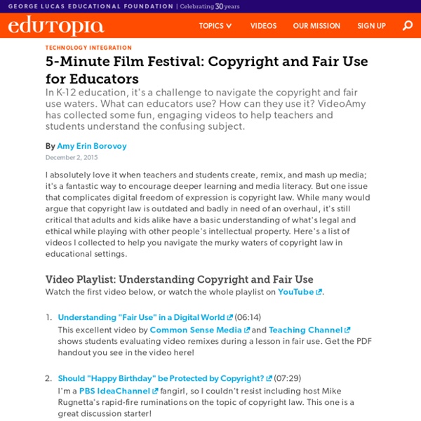 Five-Minute Film Festival: Copyright and Fair Use for Educators