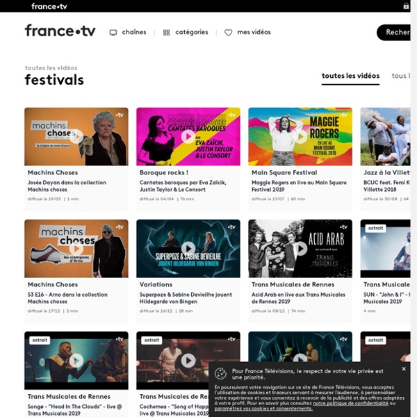 Festivals - Tous les replays et vidéos sur france.tv
