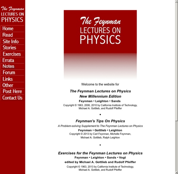 The Feynman Lectures on Physics Website