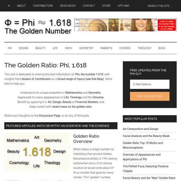 Phi, 1.618, the Golden Ratio and Fibonacci series and its applications