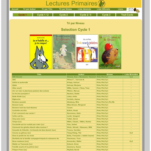 Lectures-primaires