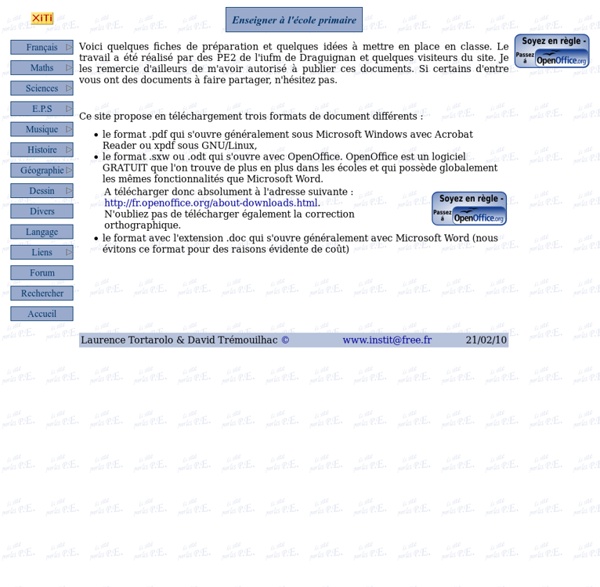 Fiches de preparation pour les PE