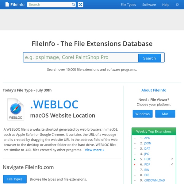 FileInfo - The File Extensions Database