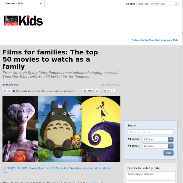 Films for families: The top 50 movies to watch as a family