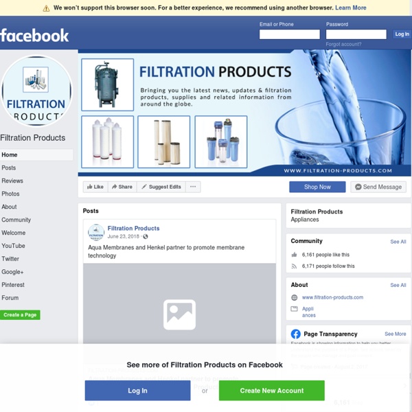 Introducing Filtration Products Website: