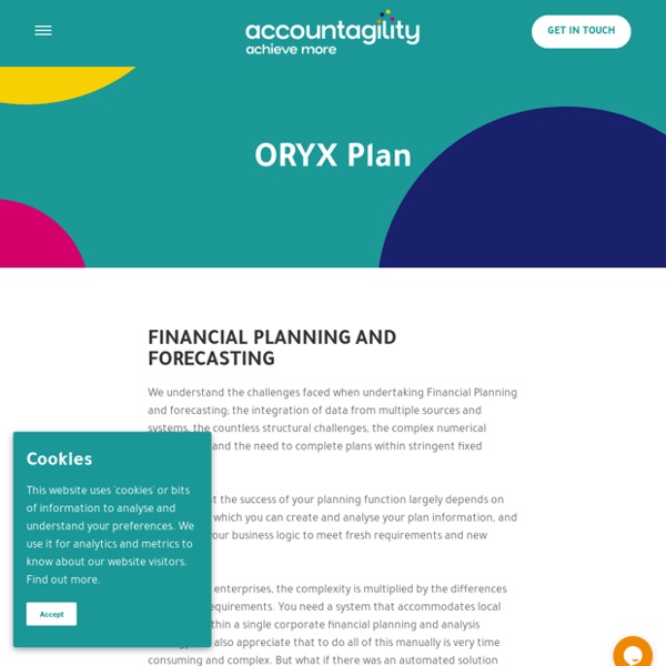FINANCIAL PLANNING AND FORECASTING - Accountagility