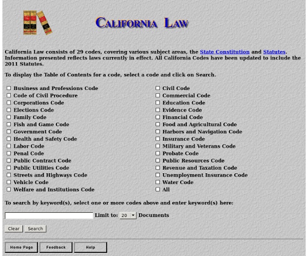 Find California Code