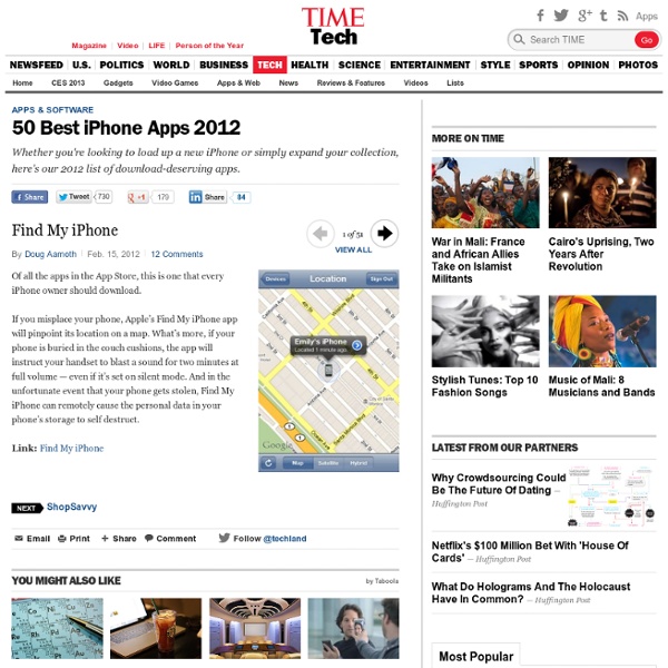 50 Best iPhone Apps 2012
