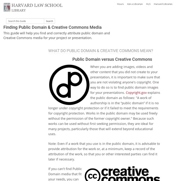 Images - Finding Public Domain & Creative Commons Media