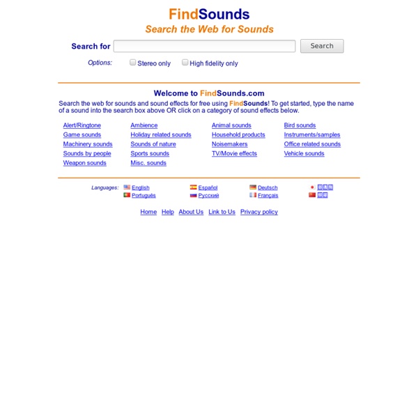FindSounds - Search the Web for Sounds - StumbleUpon