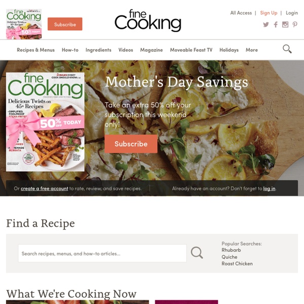FineCooking - Recipes, Cooking Techniques, Menu Ideas