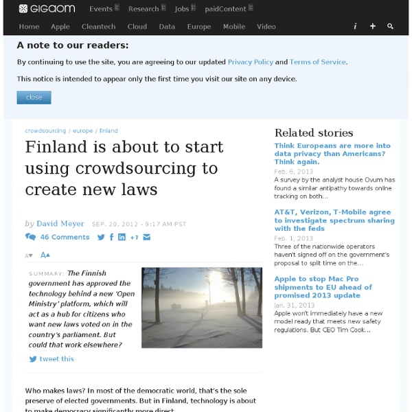 Finland is about to start using crowdsourcing to create new laws — European technology news