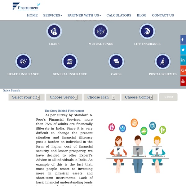 Finstrument - Financial Services In Mutual Funds, Insurance, Loans