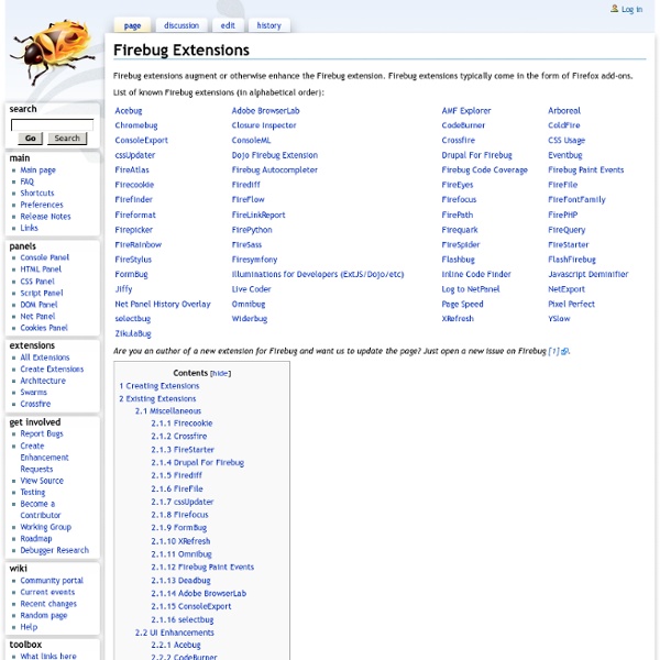 Firebug Extensions