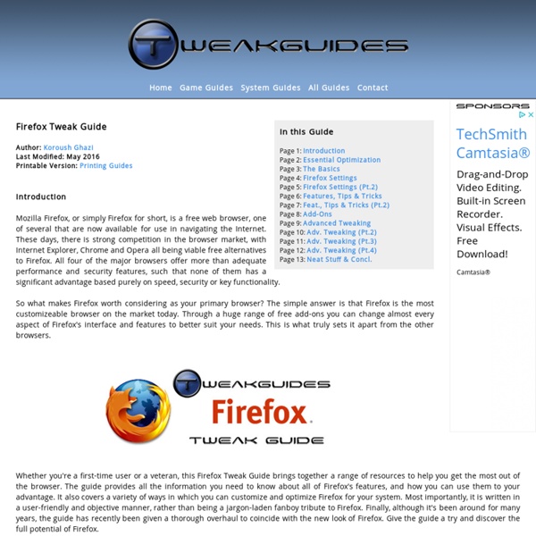 Firefox Tweak Guide