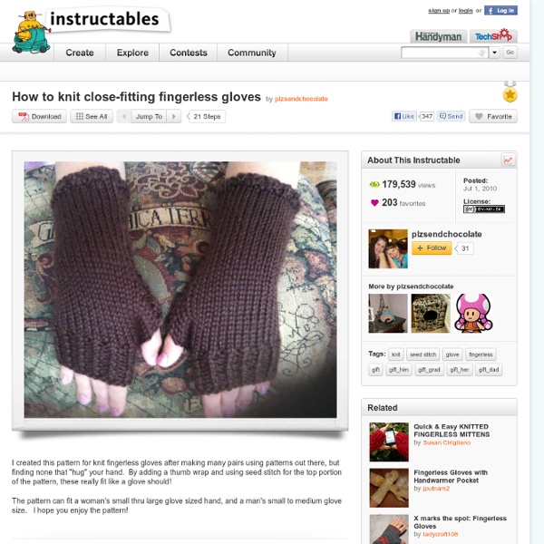 How to knit close-fitting fingerless gloves