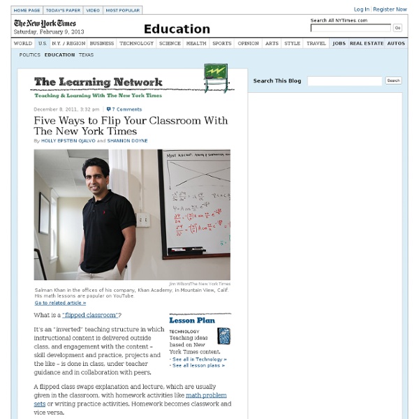 Five Ways to Flip Your Classroom With The New York Times