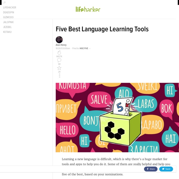 Five Best Language Learning Tools