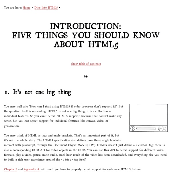 Five Things You Should Know About HTML5