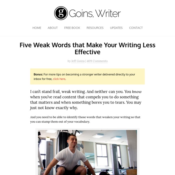Five Weak Words that Make Your Writing Less Effective