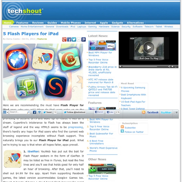 5 Flash Players for iPad