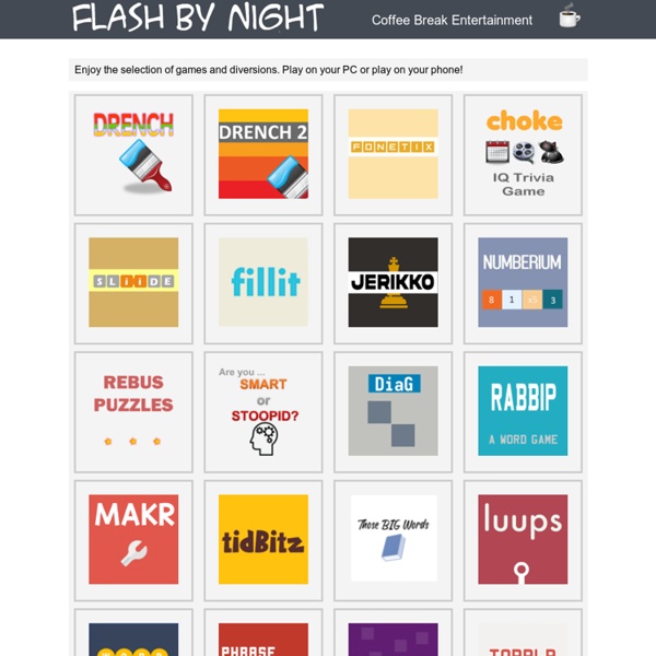 Flash by Night - Unique and Addictive Games for your Coffee Break