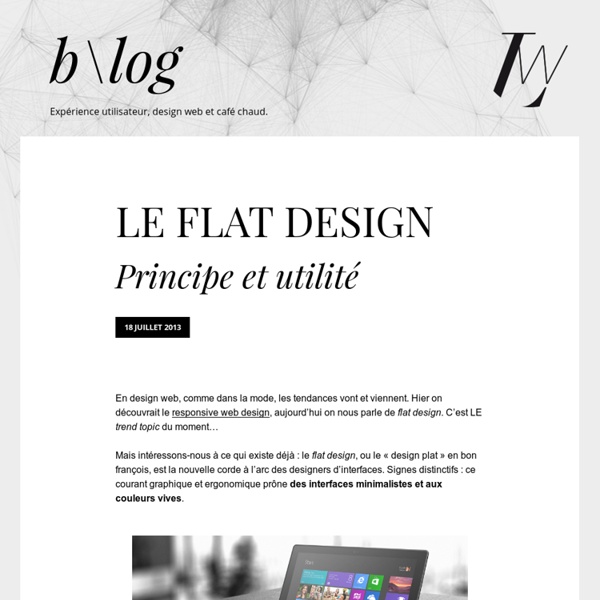 Le Flat Design - Principe et utilité