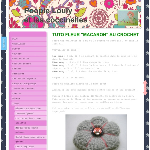 Fleur "macaron" au crochet - poopie-louly.jimdo.com