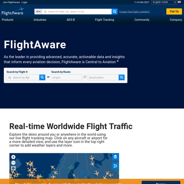 FlightAware - Outil de suivi des vols/ Statut des vols/ Suivi des vols