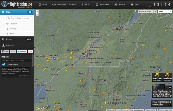 Live flight tracker!