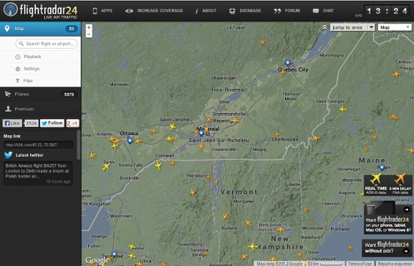 Flightradar24.com - Live flight tracker!