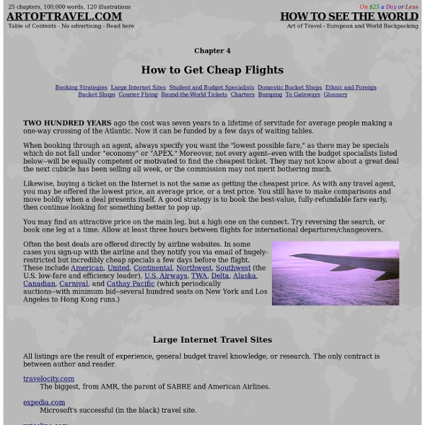How to Get Cheap Flights& ( 8 pgs. 3 illus.) - Art of Travel - European...
