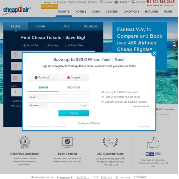 Start a new search on CheapOair and save up to 65%!