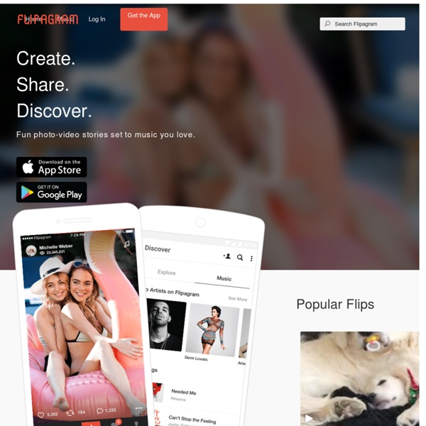 Flipagram - Photo-video stories, slideshows and lipsync videos, with millions of free music clips.