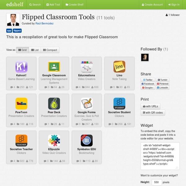 The Flipped Classroom Tools Shelf