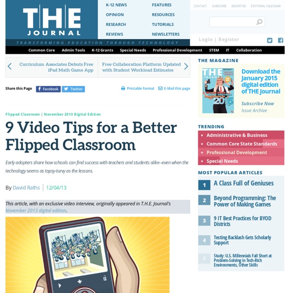 9 Video Tips for a Better Flipped Classroom